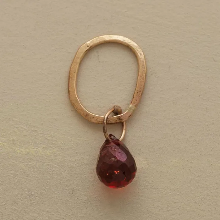 Women Faceted Birthstone Charms Gold January 8211 Garnet Sundance Catalog Personalization