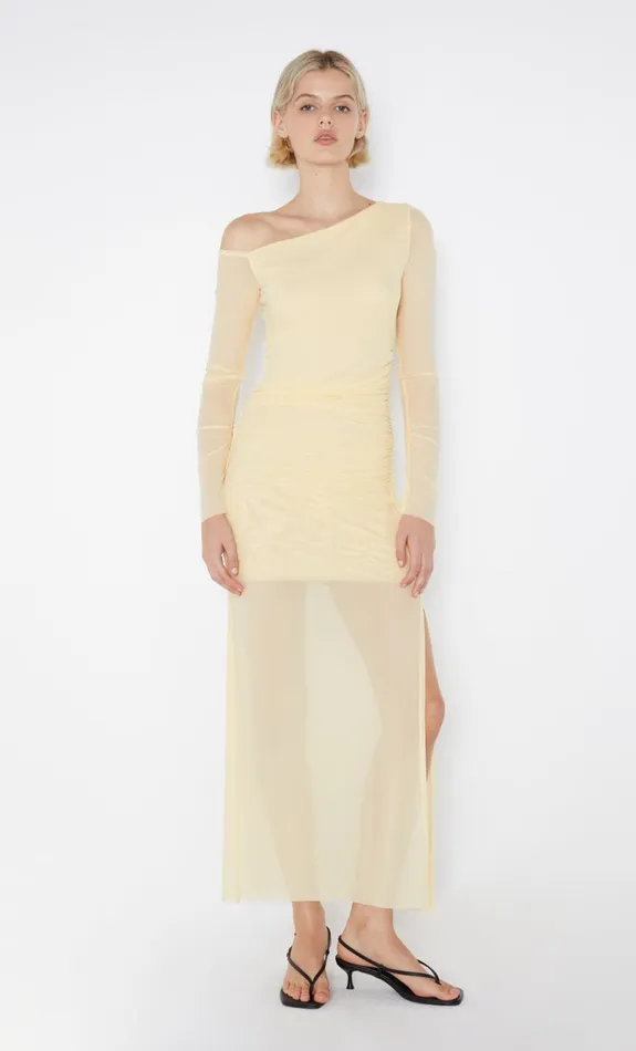 Women FAE ASYM LONG SLEEVE DRESS 8211 BUTTER YELLOW Bec Bridge Wedding Guest