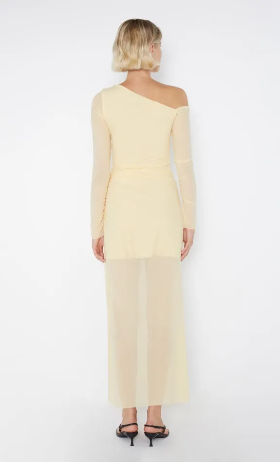 Women FAE ASYM LONG SLEEVE DRESS 8211 BUTTER YELLOW Bec Bridge Wedding Guest