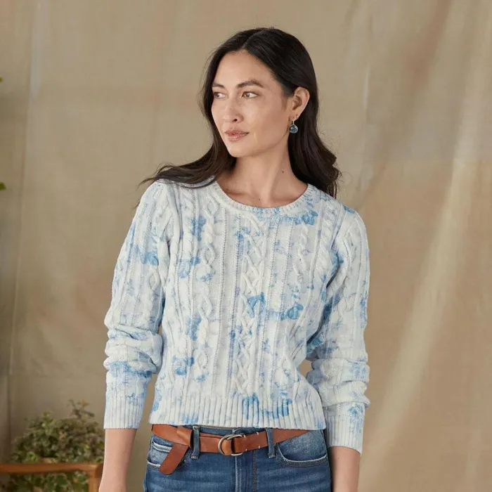 Women Fantasia Sweater Light Blue Sundance Catalog Sweaters