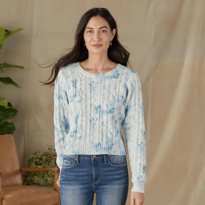 Women Fantasia Sweater Light Blue Sundance Catalog Sweaters