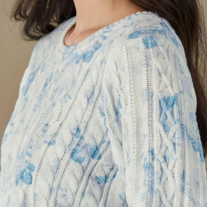 Women Fantasia Sweater Light Blue Sundance Catalog Sweaters