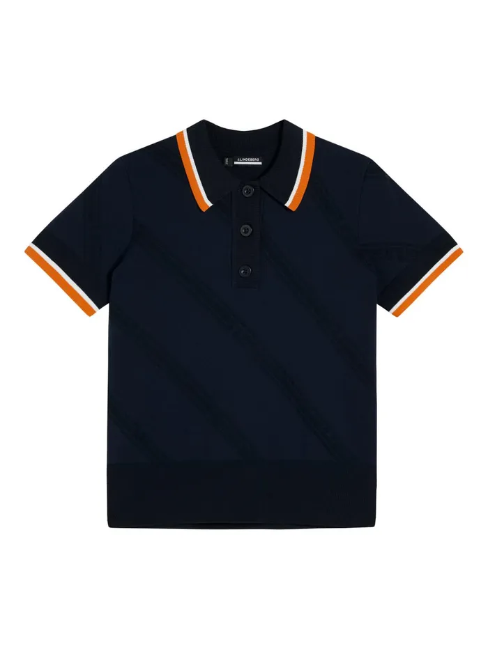 Women Feline Knitted Shirt JL Navy JLindeberg Polo Shirts Women Feline Knitted Shirt JL Navy JLindeberg Polo Shirts