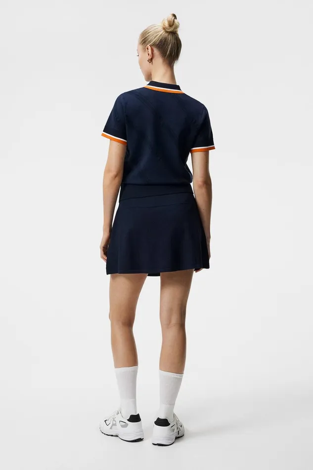 Women Feline Knitted Shirt JL Navy JLindeberg Polo Shirts Women Feline Knitted Shirt JL Navy JLindeberg Polo Shirts