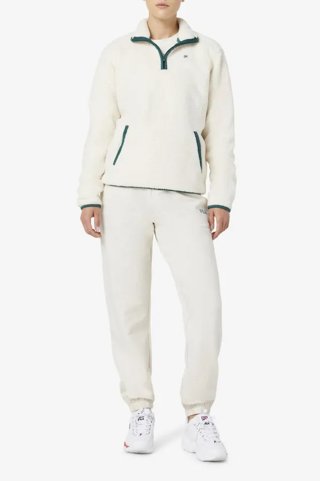 Women Fila Jackets and Outerwear Kyomi Quarter Zip Pullover Tofu Forest Biome Women Fila Jackets and Outerwear Kyomi Quarter Zip Pullover Tofu Forest Biome
