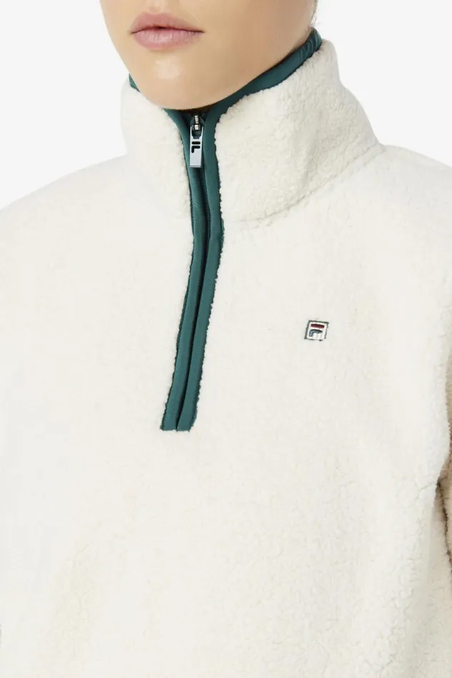 Women Fila Jackets and Outerwear Kyomi Quarter Zip Pullover Tofu Forest Biome Women Fila Jackets and Outerwear Kyomi Quarter Zip Pullover Tofu Forest Biome