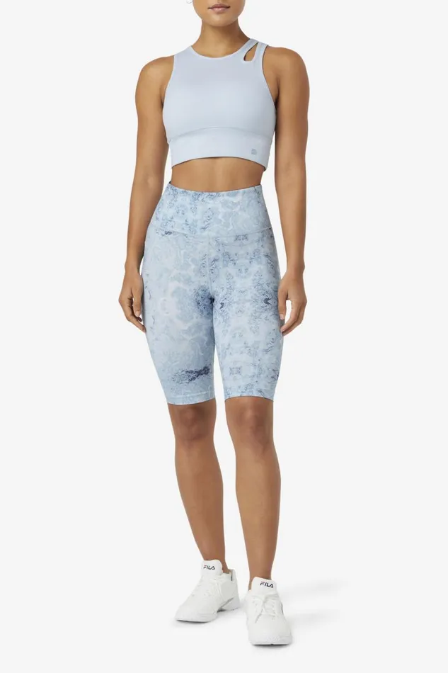 Women Fila Tops and TShirts Uplift Slice Crop Bra Top Blue Fog