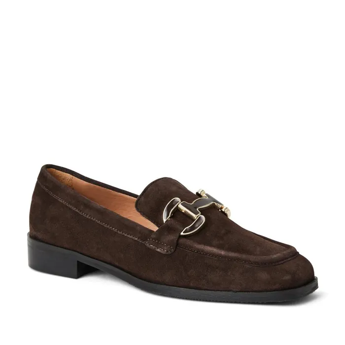 Women Flats and Loafers Bruno Magli Natalie Square Toe LoaferBrown Suede