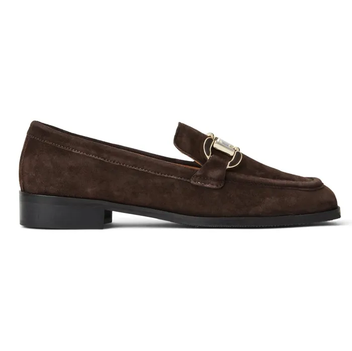 Women Flats and Loafers Bruno Magli Natalie Square Toe LoaferBrown Suede