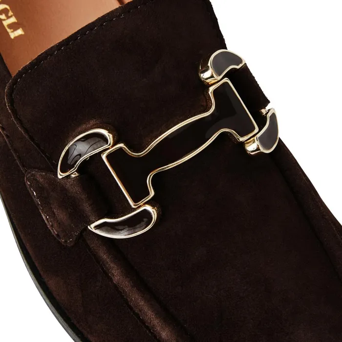 Women Flats and Loafers Bruno Magli Natalie Square Toe LoaferBrown Suede