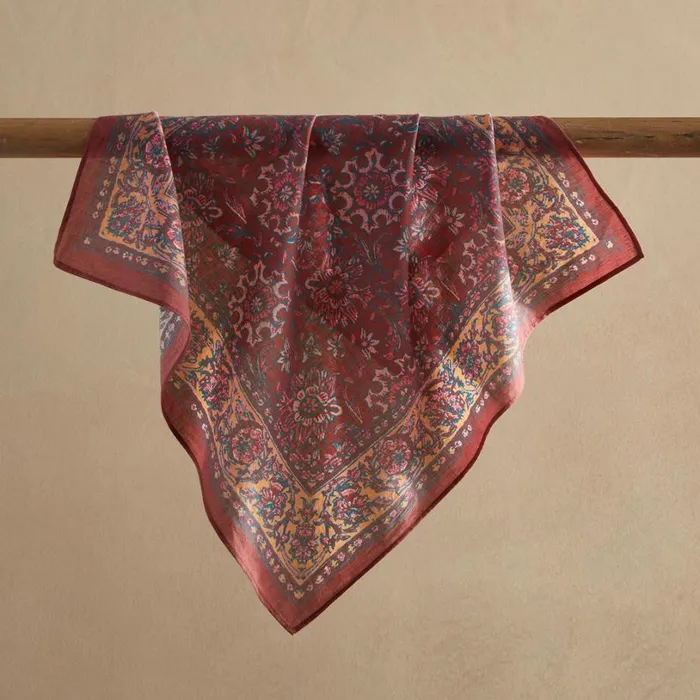 Women Flor Delicado Bandana Black Sundance Catalog Scarves and Gloves