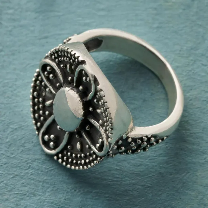 Women Flower Power Shield Ring Sundance Catalog Rings