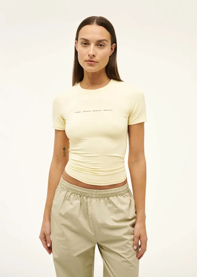 Women FOUNDATION SHORT SLEEVE TEE IN BUTTER Tees PE Nation