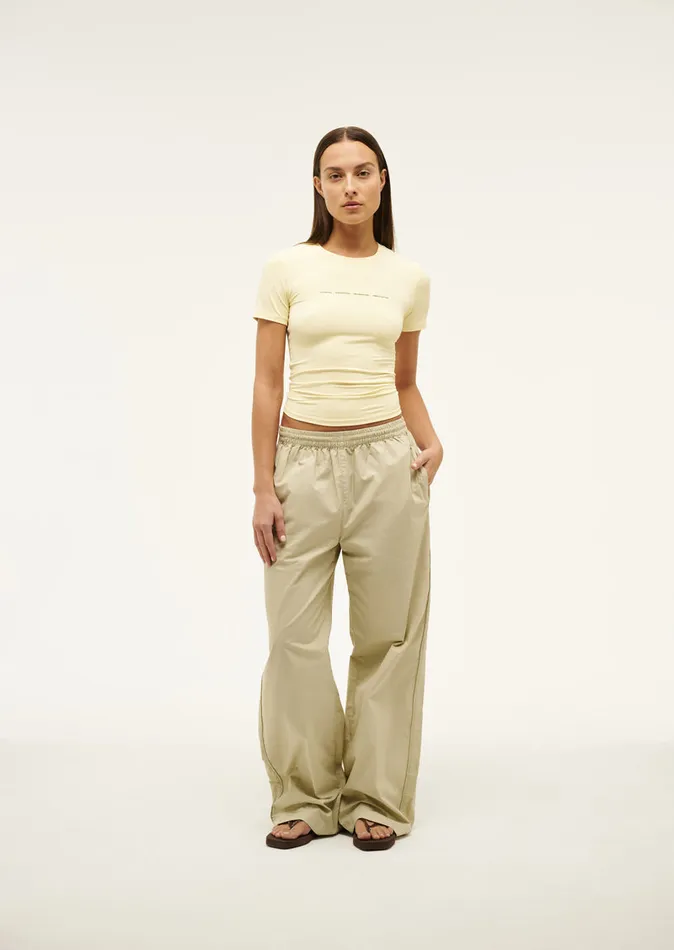 Women FOUNDATION SHORT SLEEVE TEE IN BUTTER Tees PE Nation