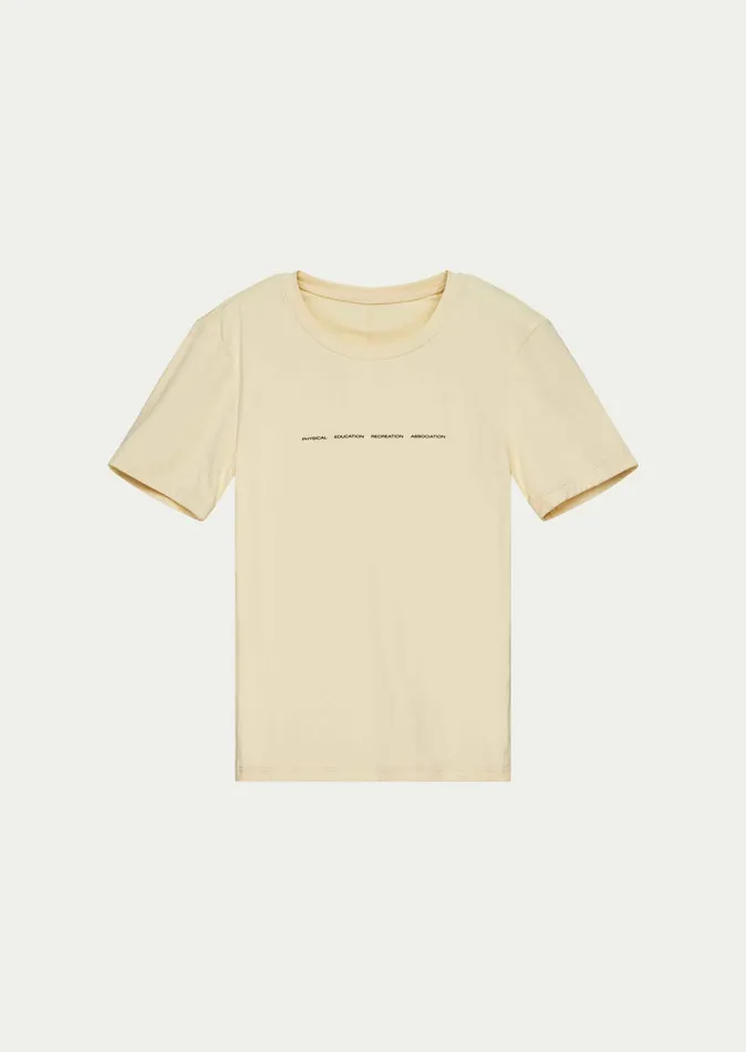Women FOUNDATION SHORT SLEEVE TEE IN BUTTER Tees PE Nation
