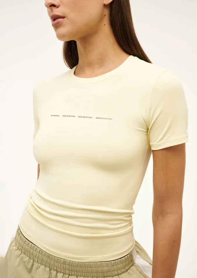Women FOUNDATION SHORT SLEEVE TEE IN BUTTER Tees PE Nation