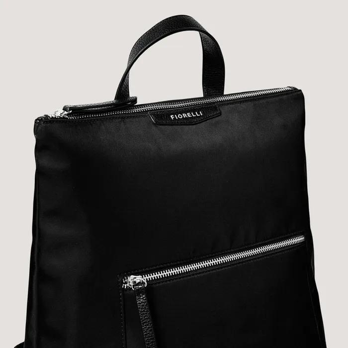 Women Fran Backpack Black Nylon Fiorelli Backpacks
