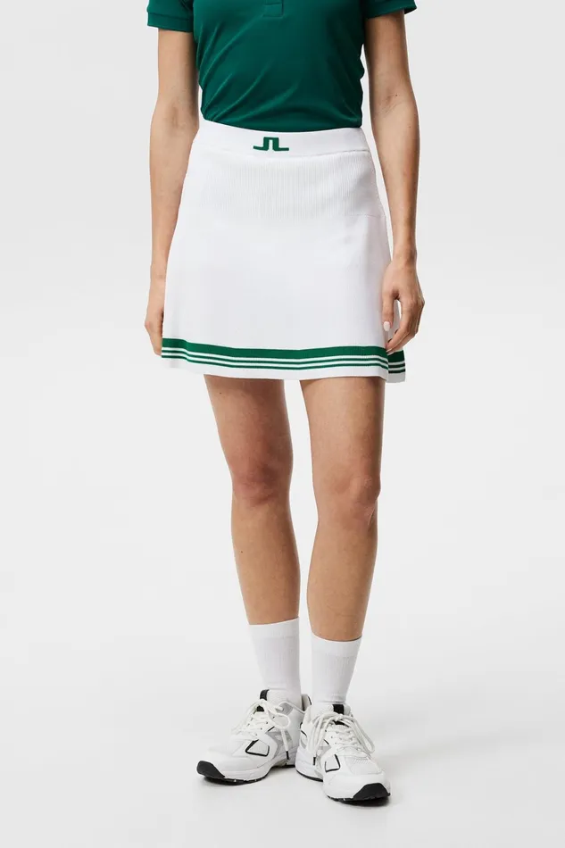 Women Frida Stripe Knitted Skirt White JLindeberg Skirts