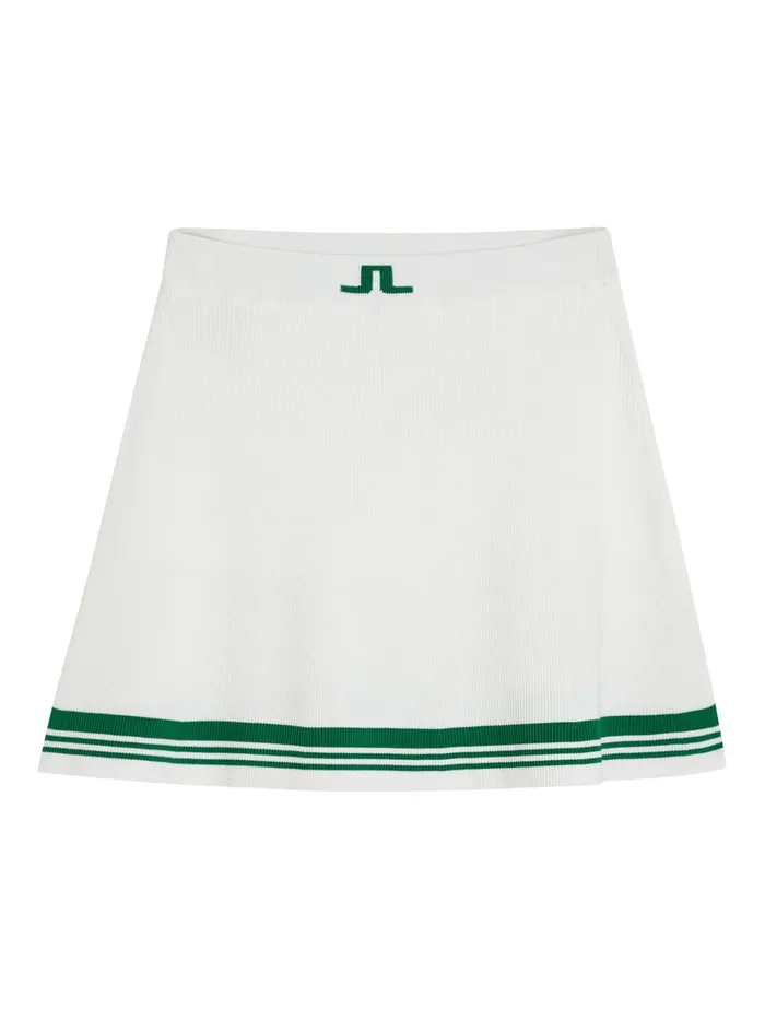 Women Frida Stripe Knitted Skirt White JLindeberg Skirts