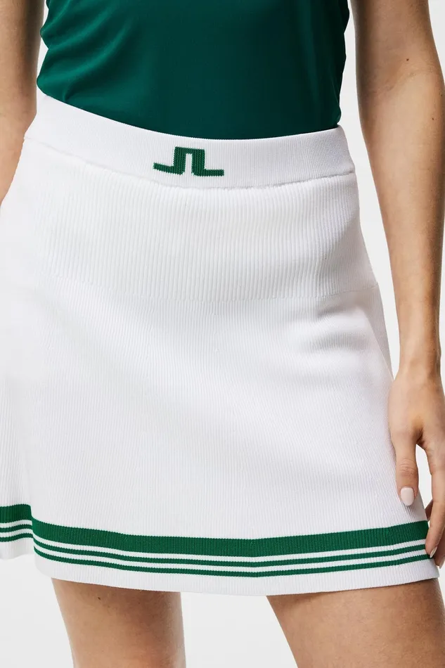 Women Frida Stripe Knitted Skirt White JLindeberg Skirts