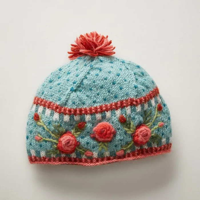 Women Frosty Blooms Beanie Raisin Sundance Catalog Hats