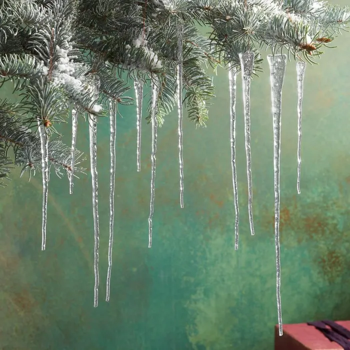 Women Glass Icicles Clear Sundance Catalog Decor