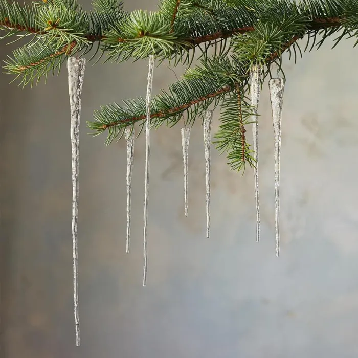 Women Glass Icicles Clear Sundance Catalog Decor