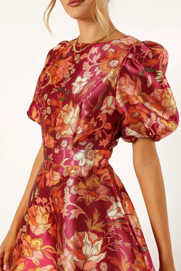 Women Grea Long Sleeve Mini Dress Ruby Floral Event Dresses Petal and Pup
