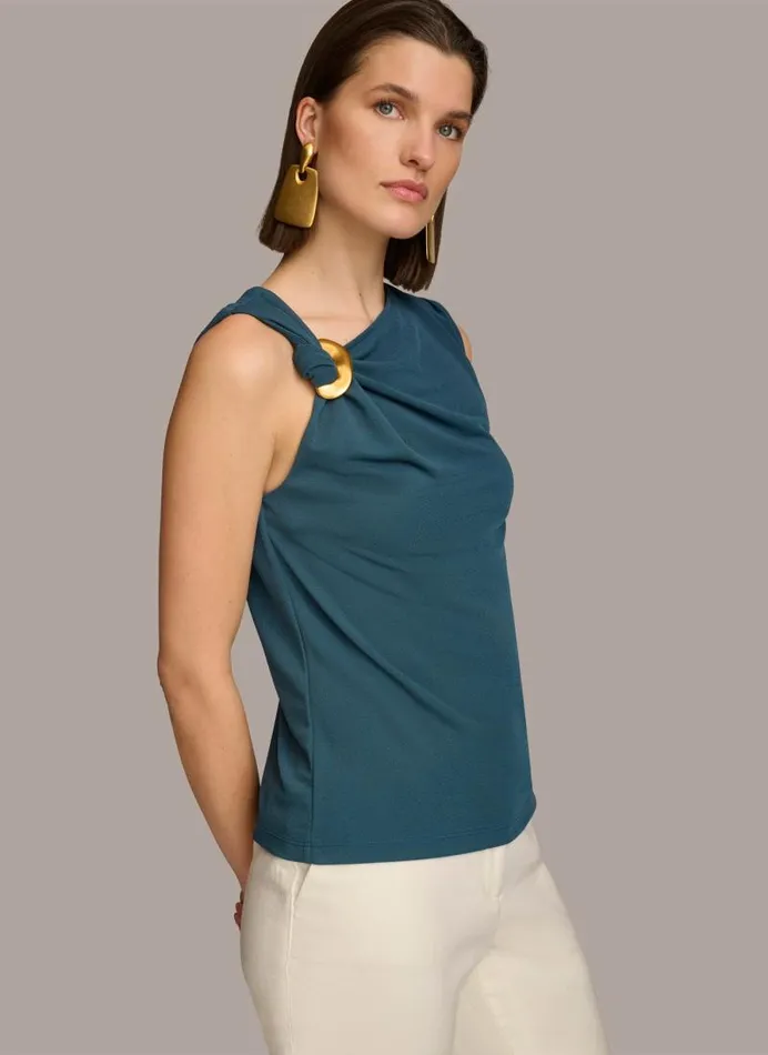 Women HARDWARE SHOULDER TOP Tide Donna Karan New York Sweaters And Tops Women HARDWARE SHOULDER TOP Tide Donna Karan New York Sweaters And Tops