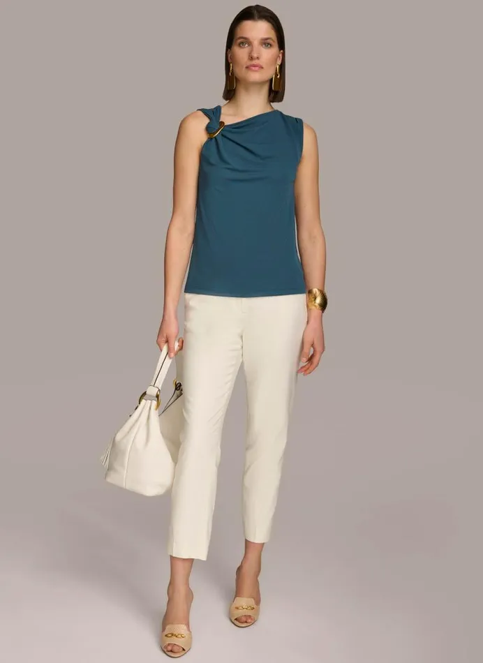 Women HARDWARE SHOULDER TOP Tide Donna Karan New York Sweaters And Tops Women HARDWARE SHOULDER TOP Tide Donna Karan New York Sweaters And Tops