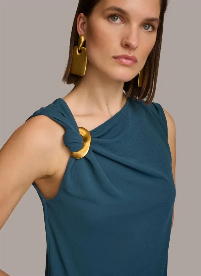 Women HARDWARE SHOULDER TOP Tide Donna Karan New York Sweaters And Tops Women HARDWARE SHOULDER TOP Tide Donna Karan New York Sweaters And Tops