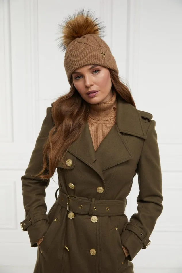 Women Hats and Headbands Holland Cooper Cortina Bobble Hat Caramel Women Hats and Headbands Holland Cooper Cortina Bobble Hat Caramel