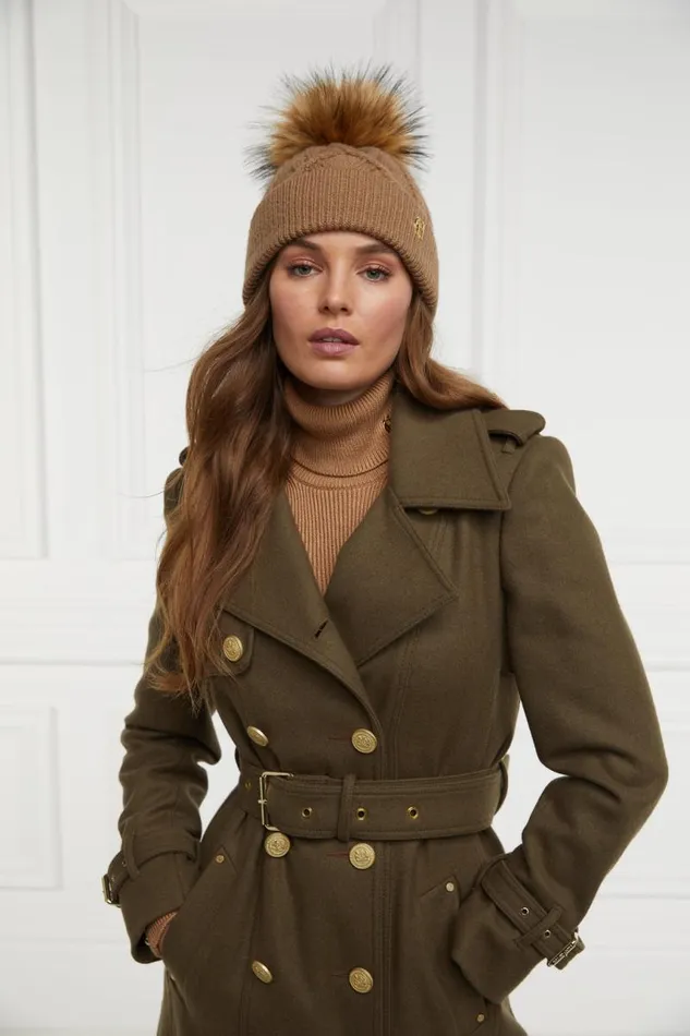 Women Hats and Headbands Holland Cooper Cortina Bobble Hat Caramel Women Hats and Headbands Holland Cooper Cortina Bobble Hat Caramel