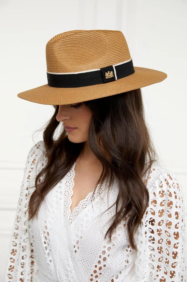 Women Hats and Headbands Holland Cooper Francesca Hat Camel Black Women Hats and Headbands Holland Cooper Francesca Hat Camel Black