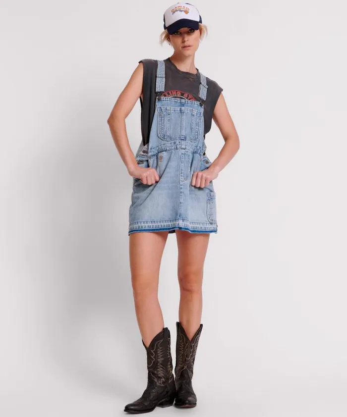 Women HENDRIXE STANTON ST MINI DENIM DRESS One Teaspoon Denim Dresses