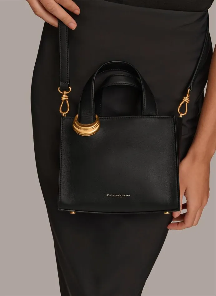 Women HEWLETT CROSSBODY Blackgold Donna Karan New York Crossbodies And Satchels