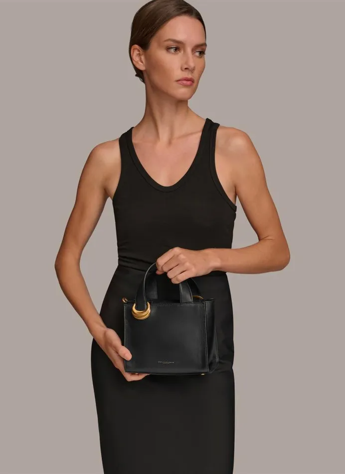 Women HEWLETT CROSSBODY Blackgold Donna Karan New York Crossbodies And Satchels