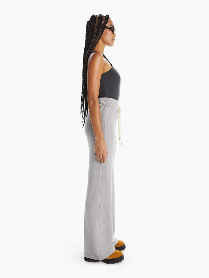 Women High Rise Mother Denim The Knock Out Roller Hover Open Grey