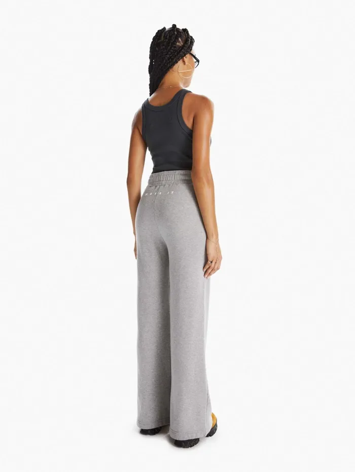 Women High Rise Mother Denim The Knock Out Roller Hover Open Grey