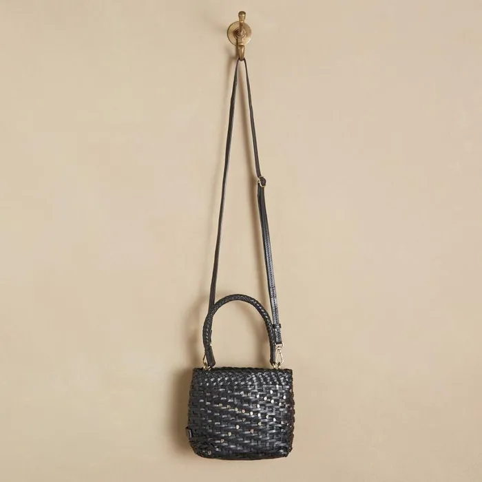 Women Ica Woven Bag Black Sundance Catalog Handbags