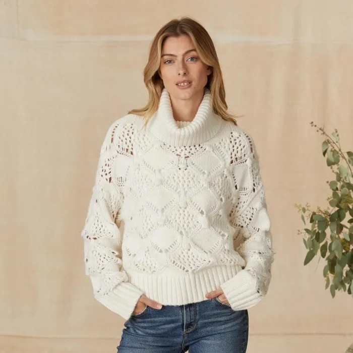 Women Ice Kissed Turtleneck Ivory Sundance Catalog Sweaters Women Ice Kissed Turtleneck Ivory Sundance Catalog Sweaters