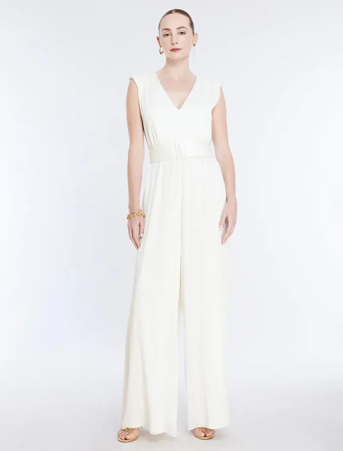 Women Imogen Belted Jumpsuit Gardenia BCBG Dresses Women Imogen Belted Jumpsuit Gardenia BCBG Dresses