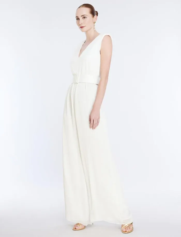 Women Imogen Belted Jumpsuit Gardenia BCBG Dresses Women Imogen Belted Jumpsuit Gardenia BCBG Dresses