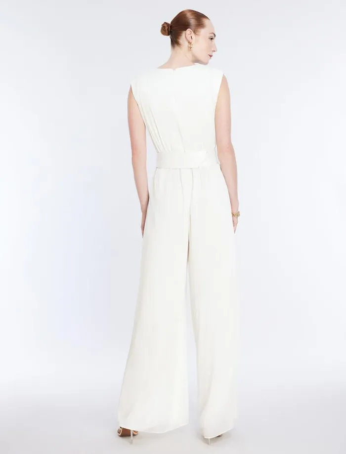 Women Imogen Belted Jumpsuit Gardenia BCBG Dresses Women Imogen Belted Jumpsuit Gardenia BCBG Dresses
