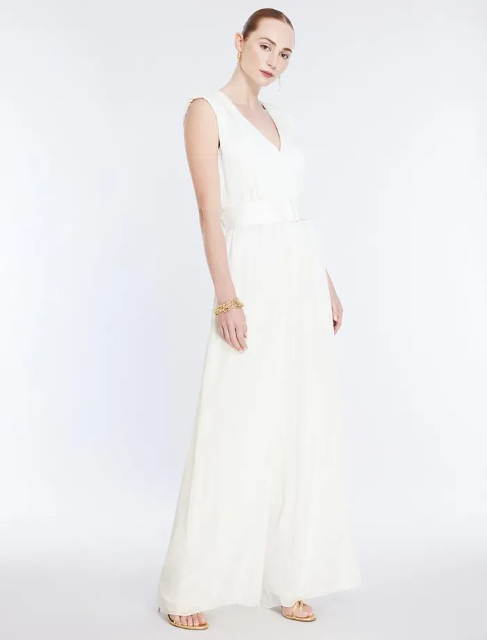 Women Imogen Belted Jumpsuit Gardenia BCBG Dresses Women Imogen Belted Jumpsuit Gardenia BCBG Dresses