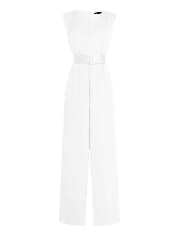 Women Imogen Belted Jumpsuit Gardenia BCBG Dresses Women Imogen Belted Jumpsuit Gardenia BCBG Dresses