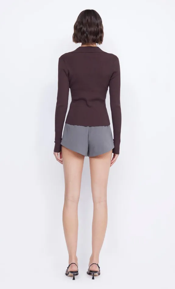 Women IMRIE ZIP KNIT CARDIGAN 8211 CHOCOLATE Bec Bridge Long Sleeve