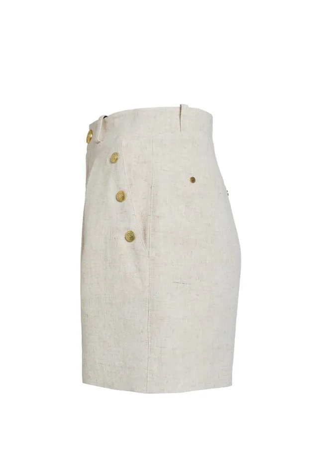 Women In Stock Tailoring Holland Cooper Belgravia Tailored Short Natural Linen