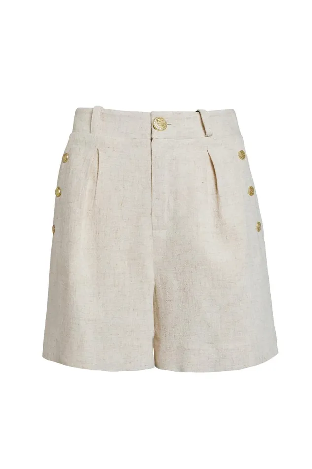Women In Stock Tailoring Holland Cooper Belgravia Tailored Short Natural Linen