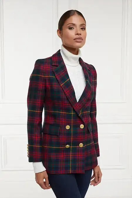 Women In Stock Tailoring Holland Cooper Double Breasted Blazer Logan Tartan